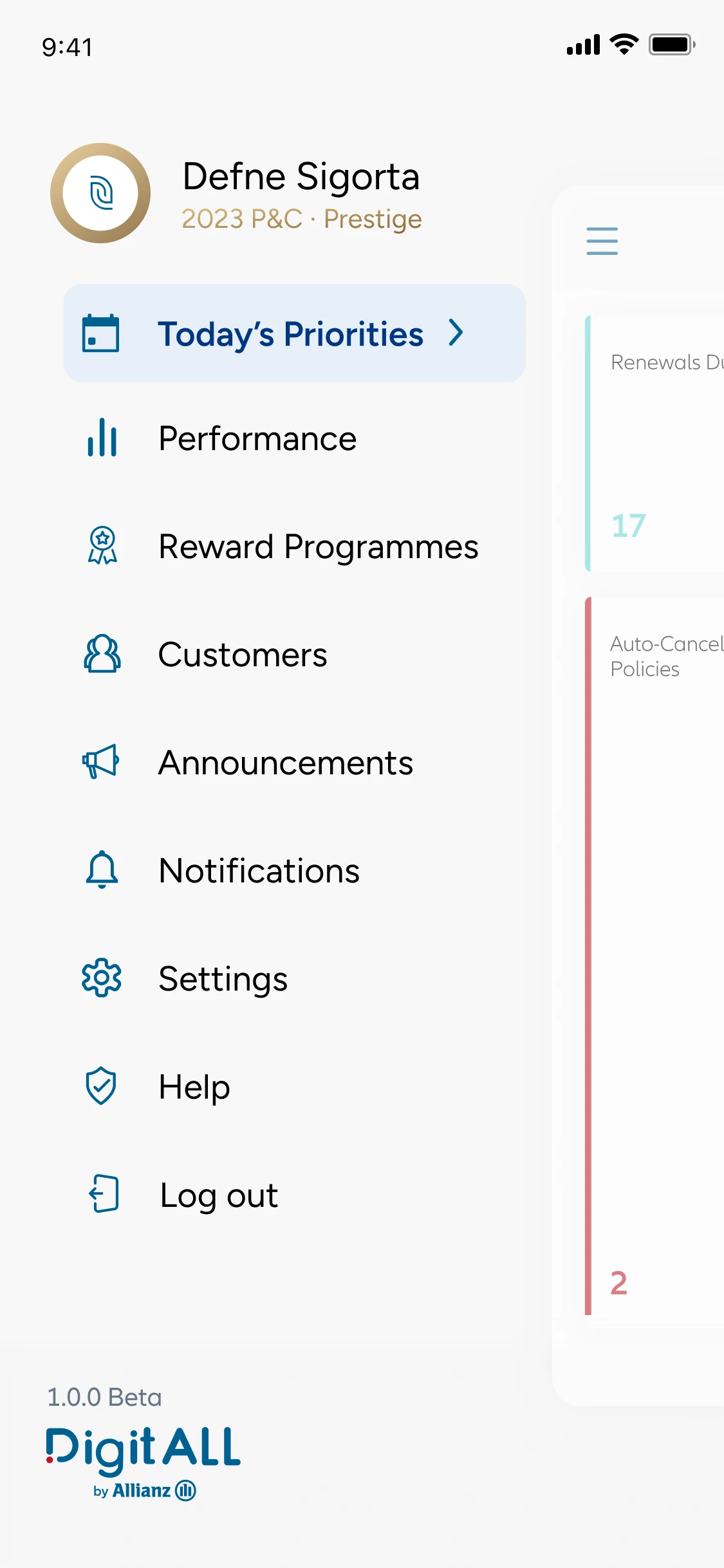DigitAll mobile menu