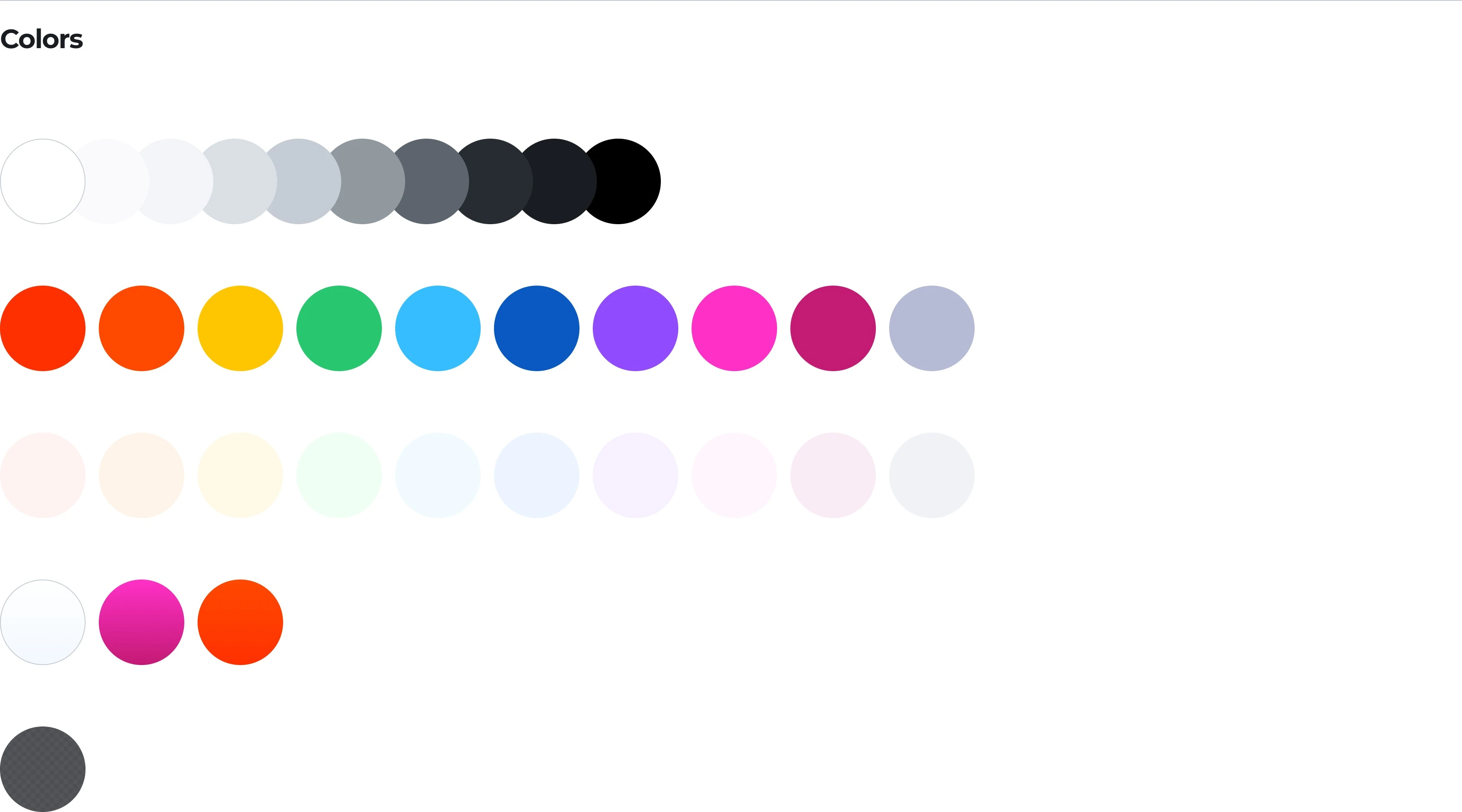TripUp UI kit: colours