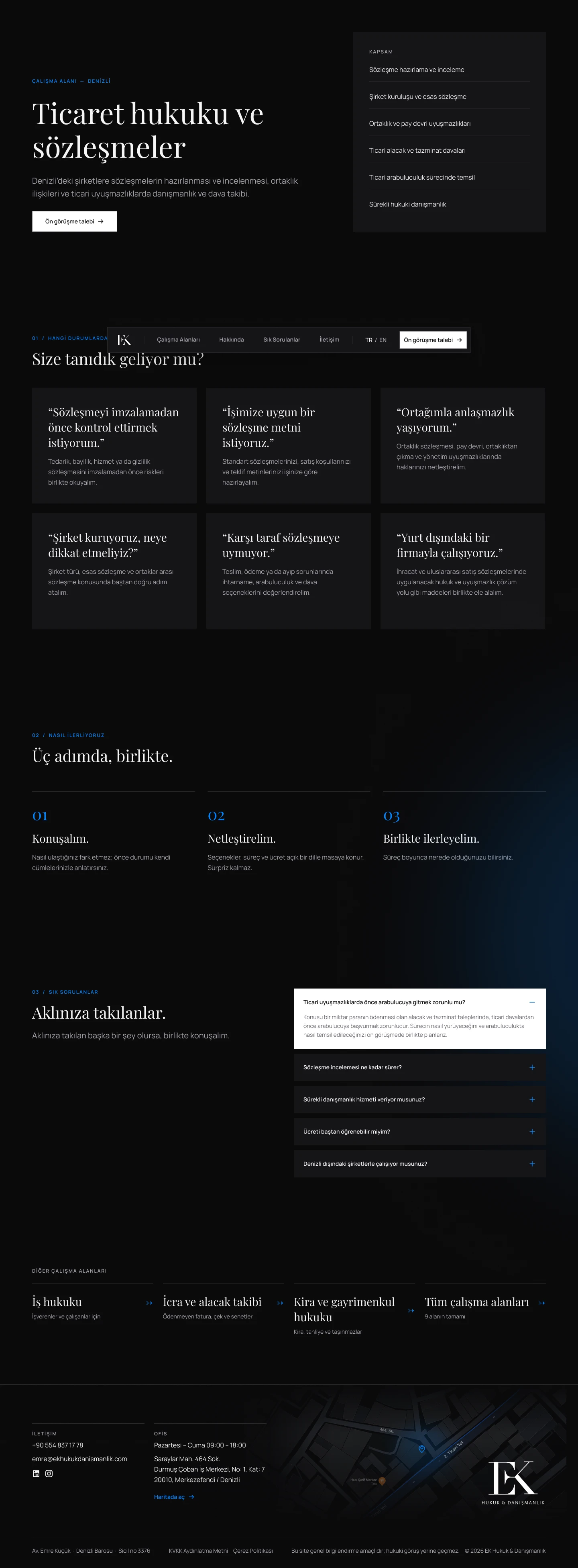 Commercial law and contracts page