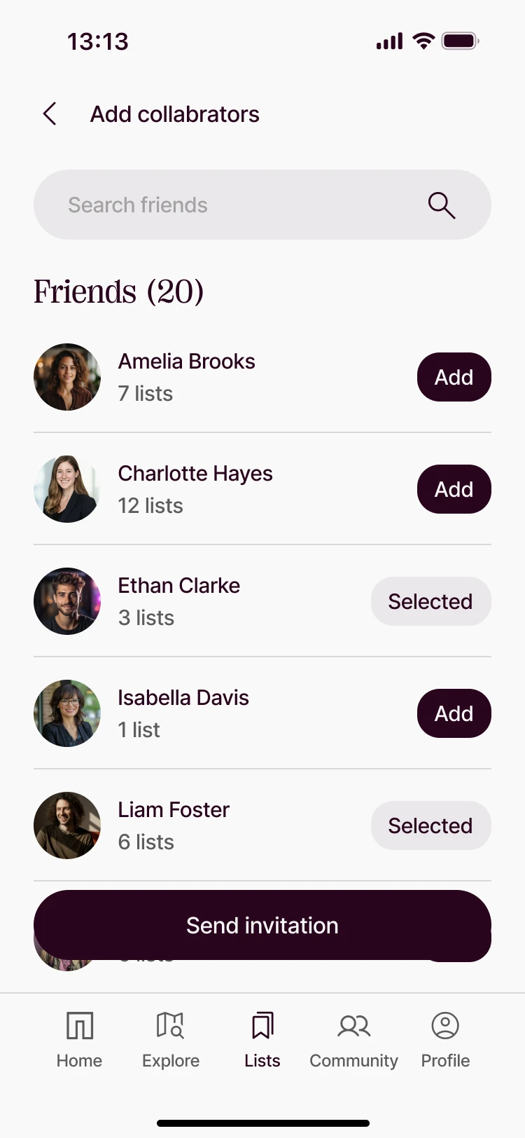 Share & collaborate: Add collaborators